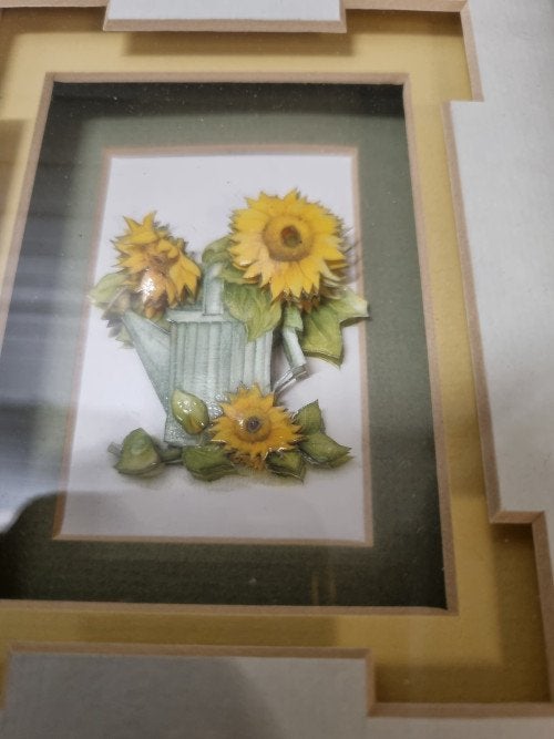 schilderij 3d zonnebloem en gieter, Huis en Inrichting, Ophalen of Verzenden, 'T Olde Gre-j, Info@toldegrej.nl, Endepoelstraat 20f Didam