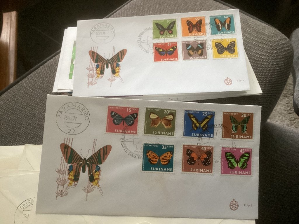 No4821 Suriname E LP3 karrewiel Heb ook Nederland jaargangen, Ophalen of Verzenden, Onbeschreven, Nederland
