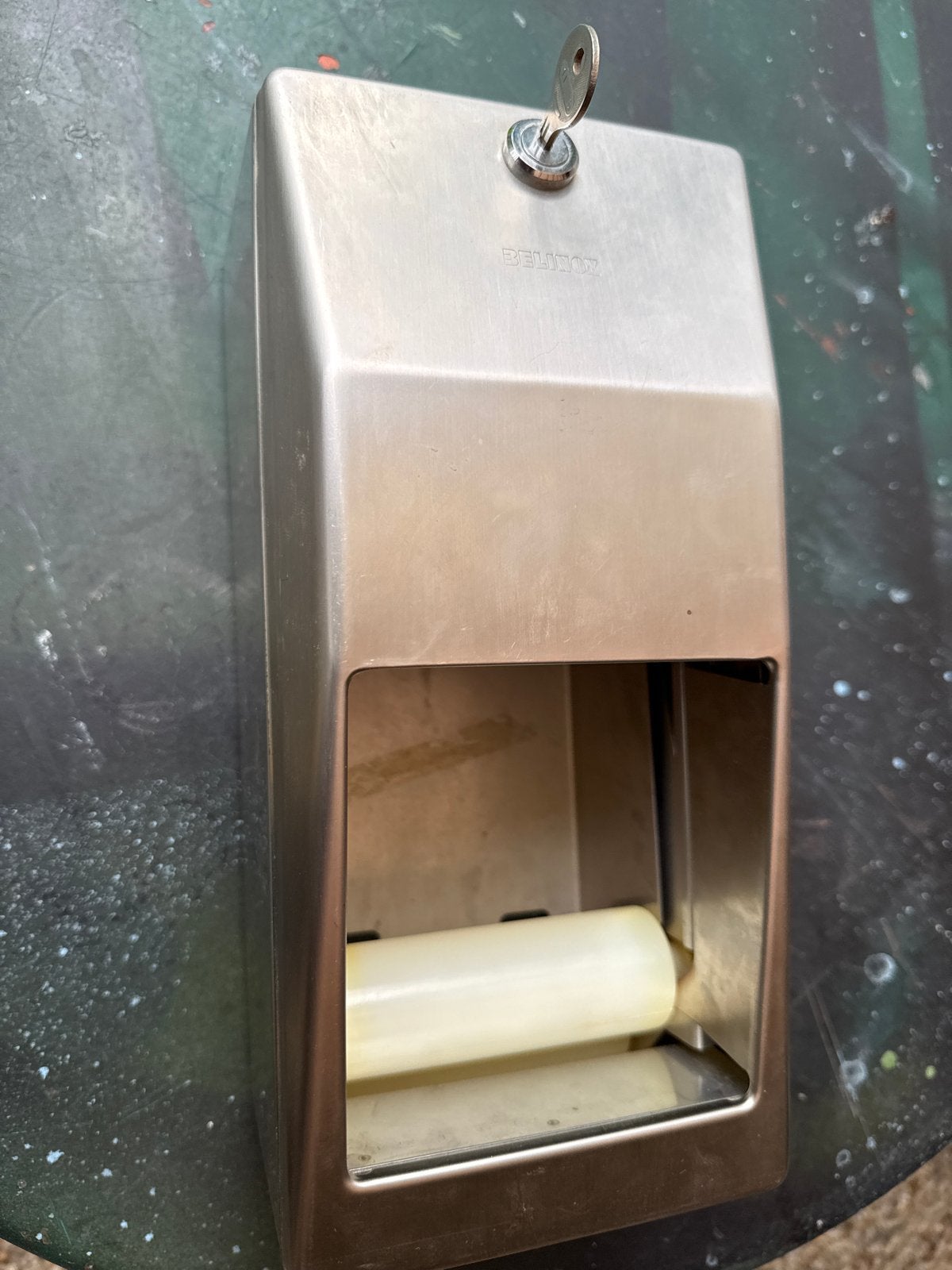 Belinox RVS WC-rolhouder met slot, Gebruikt, Overige merken, Zilver, Ophalen