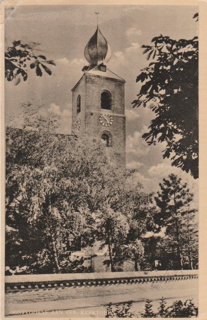oostvoorne- kerktoren, Ophalen of Verzenden, 1940 tot 1960, Friesland