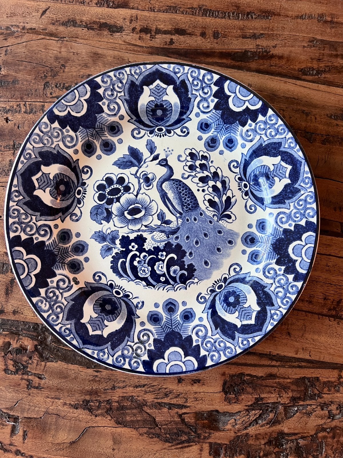 Societe Haarlem ceramique bord blauw, Antiek en Kunst, Ophalen of Verzenden