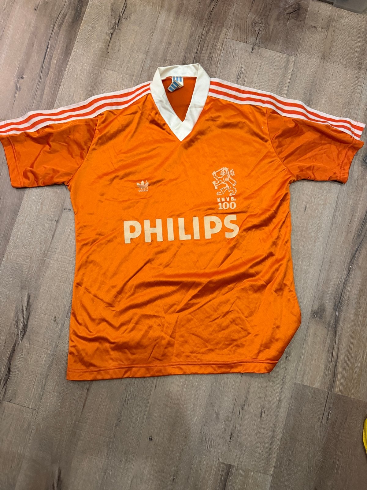 Vintage Oranje Philips KNVB 100 Voetbalshirt Maat XL, Maat 56/58 (XL), Oranje, Ophalen of Verzenden, Voetbal