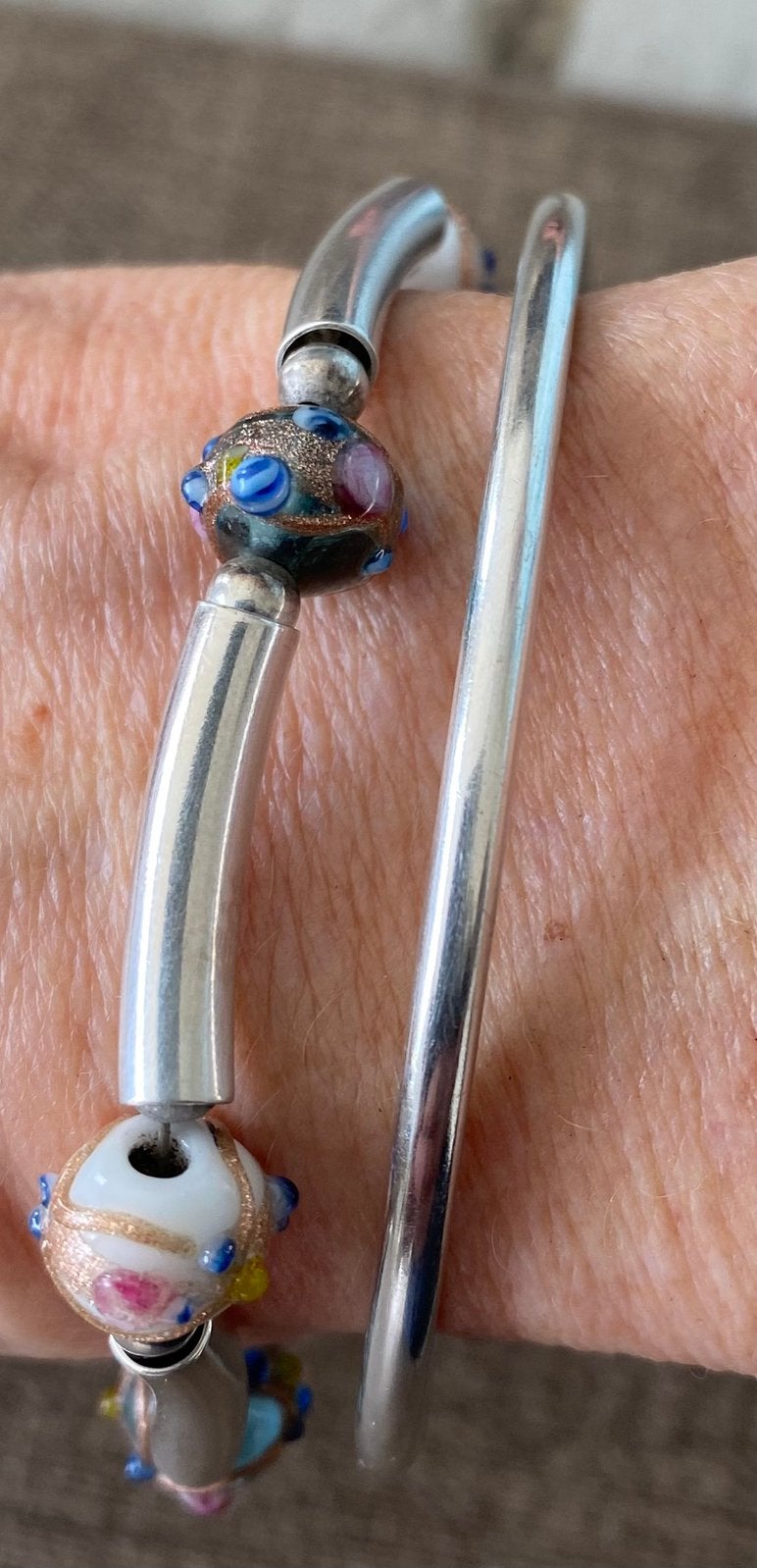 Pandora armband en een zilver armband, Ophalen, Zo goed als nieuw, Met bedels of kralen, Zilver