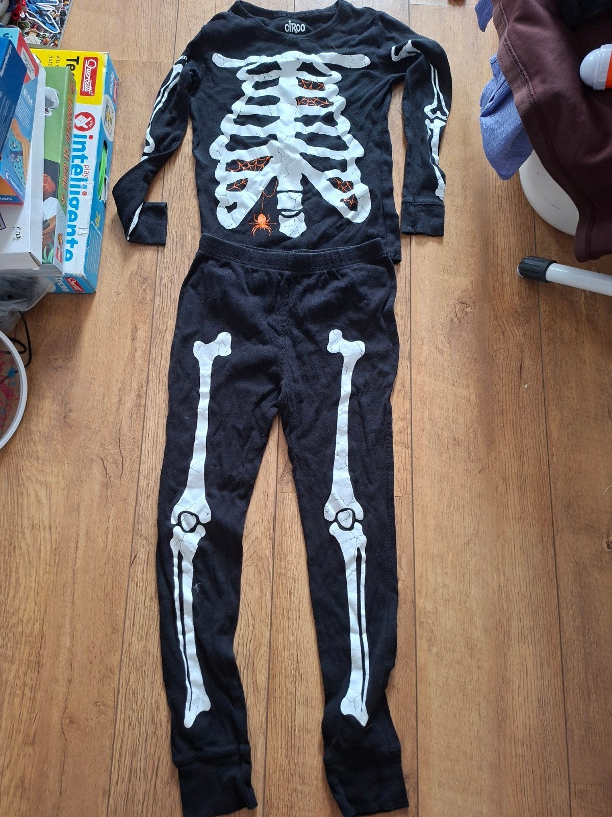 Skelet pyjama / Halloween kostuum maat 10, Ophalen of Verzenden