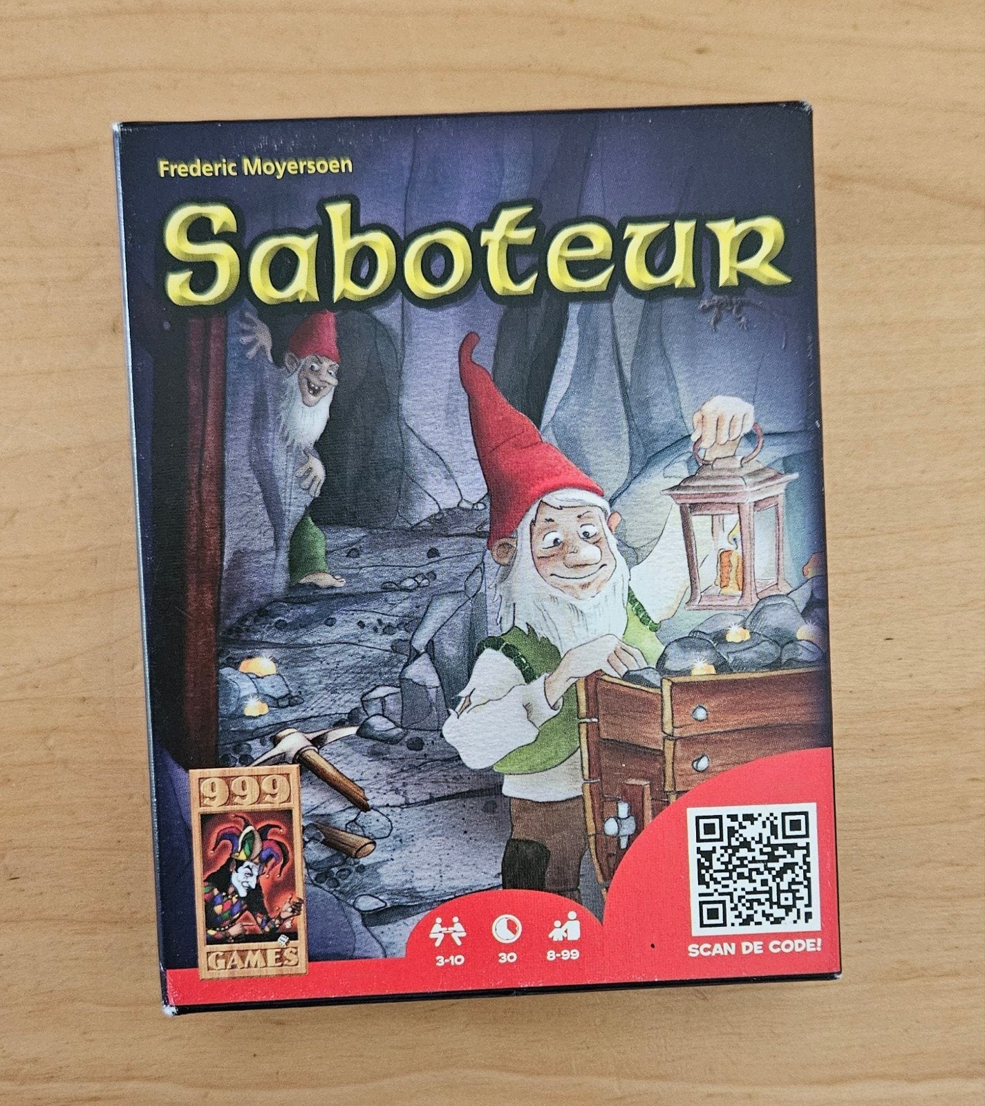 Saboteur - Strategisch kaartspel voor 3-10 spelers, Drie of vier spelers, Ophalen of Verzenden, Zo goed als nieuw, 999 Games