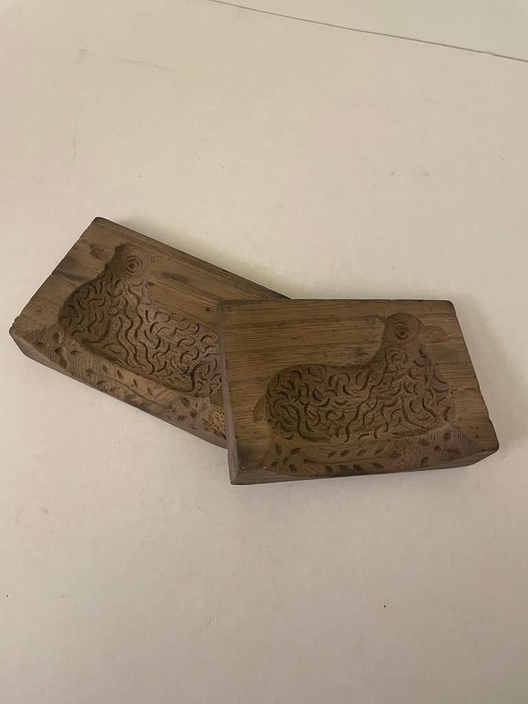 DOOS1 Vintage Houten Koekjesvorm Lammetje - Speculaas/Boter, Ophalen of Verzenden
