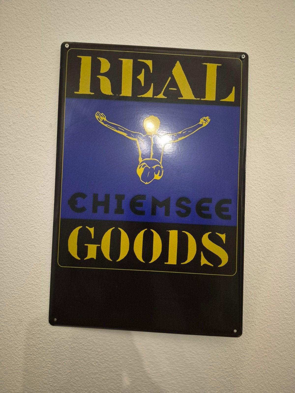 Vintage Chiemsee Goods Reclamebord, Ophalen of Verzenden, Gebruikt, Reclamebord