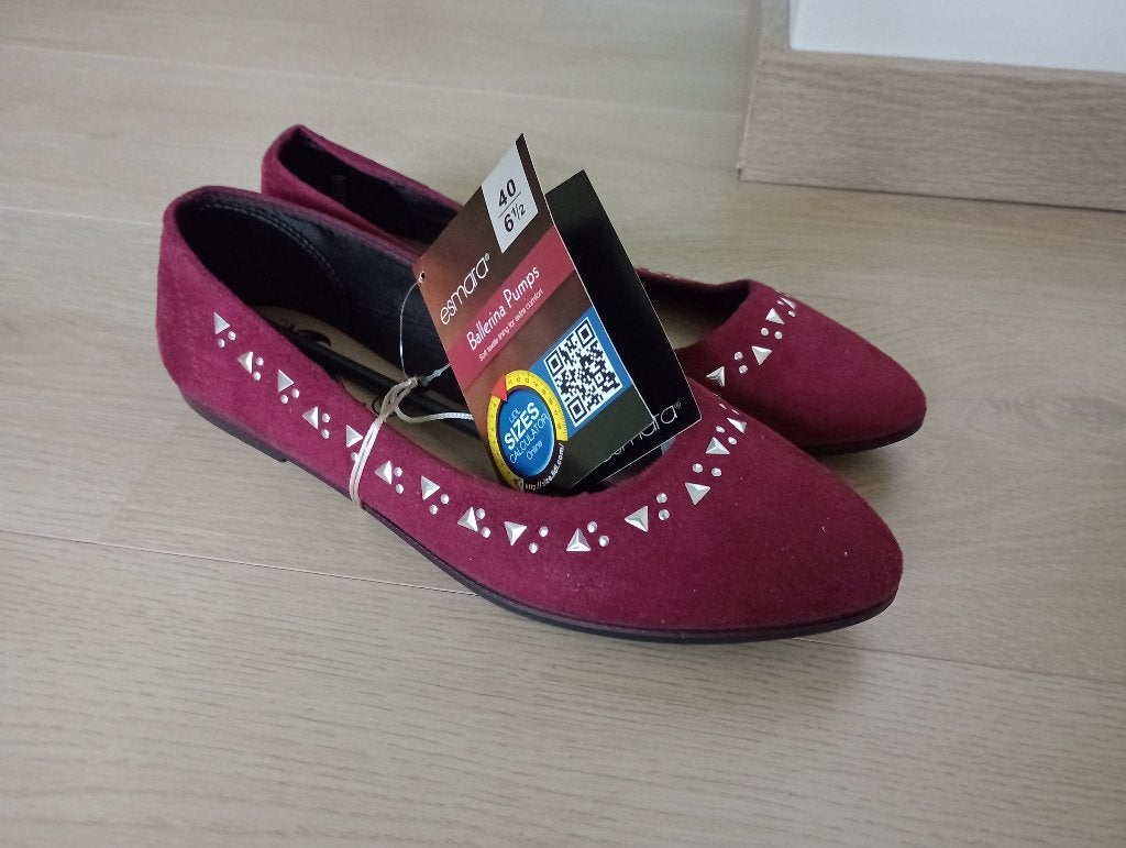 NIEUW: Dames Ballerina's, Rood - Maat 40, Nieuw, Rood, Ballerina's, Ophalen of Verzenden