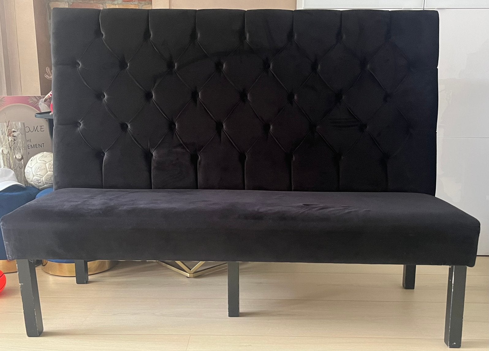 Zwarte eetkamerbank / wandbank 30 euro, Ophalen, Zwart, Nieuw, Classic