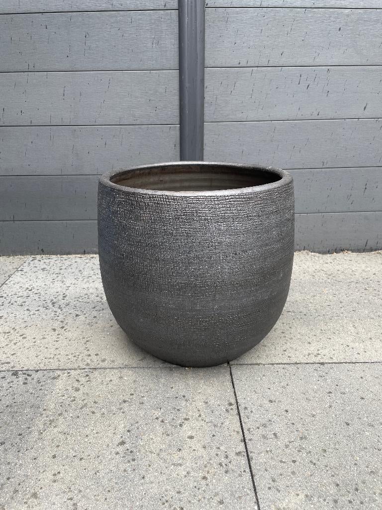 Bela Arte bloempot Mira zwart D 39 H 36 cm, Tuin en Terras, Bloempotten, Gebruikt, Rond, Binnen, Minder dan 40 cm