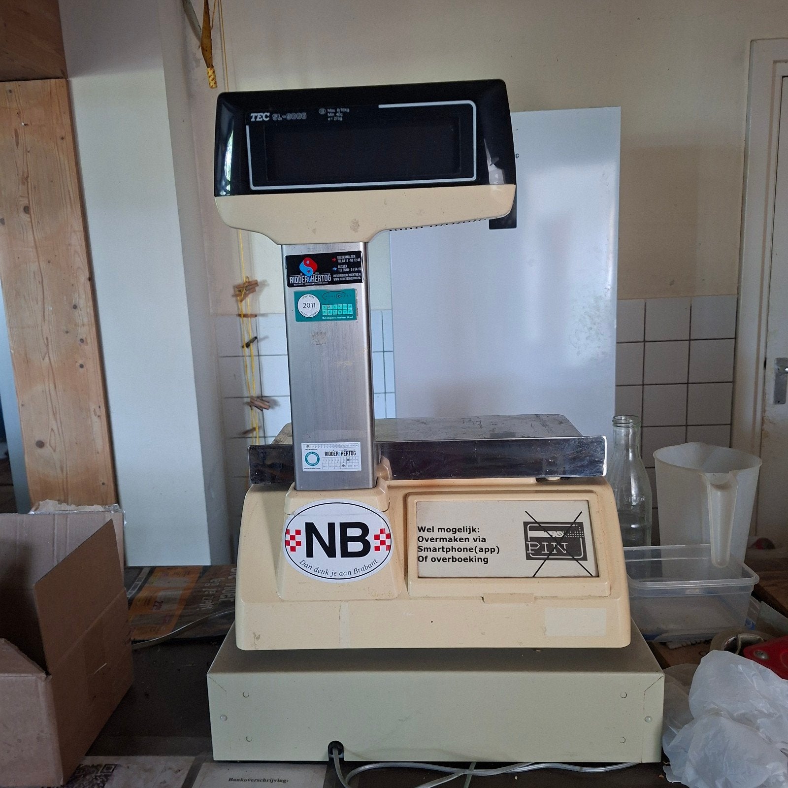 Weegschaal TEC SL 9000 incl geldlade, Witgoed en Apparatuur, Ophalen, Minder dan 10 kg