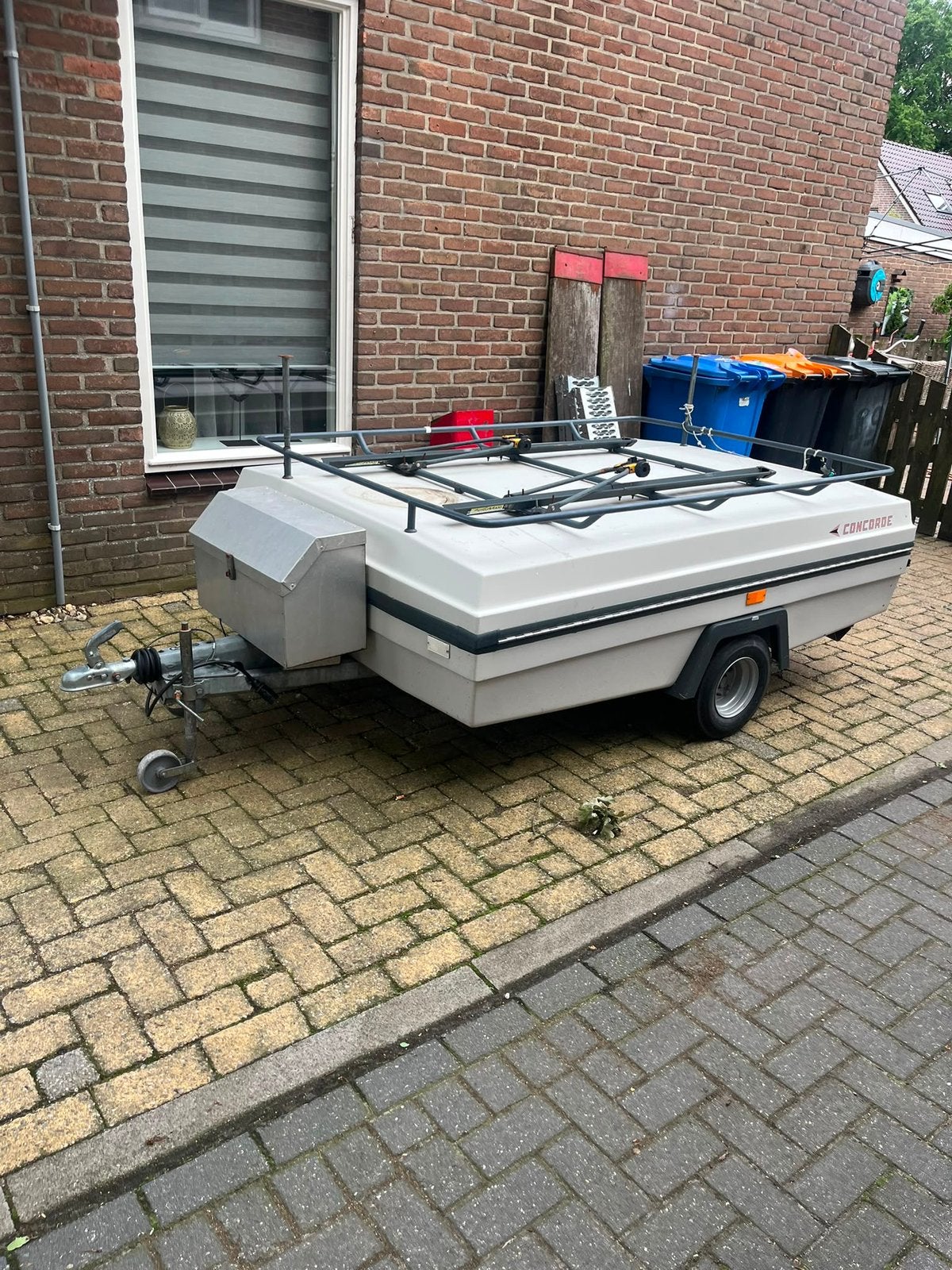 Camp-let concorde 4pers vouwagen, Caravans en Kamperen, Ophalen, Gebruikt