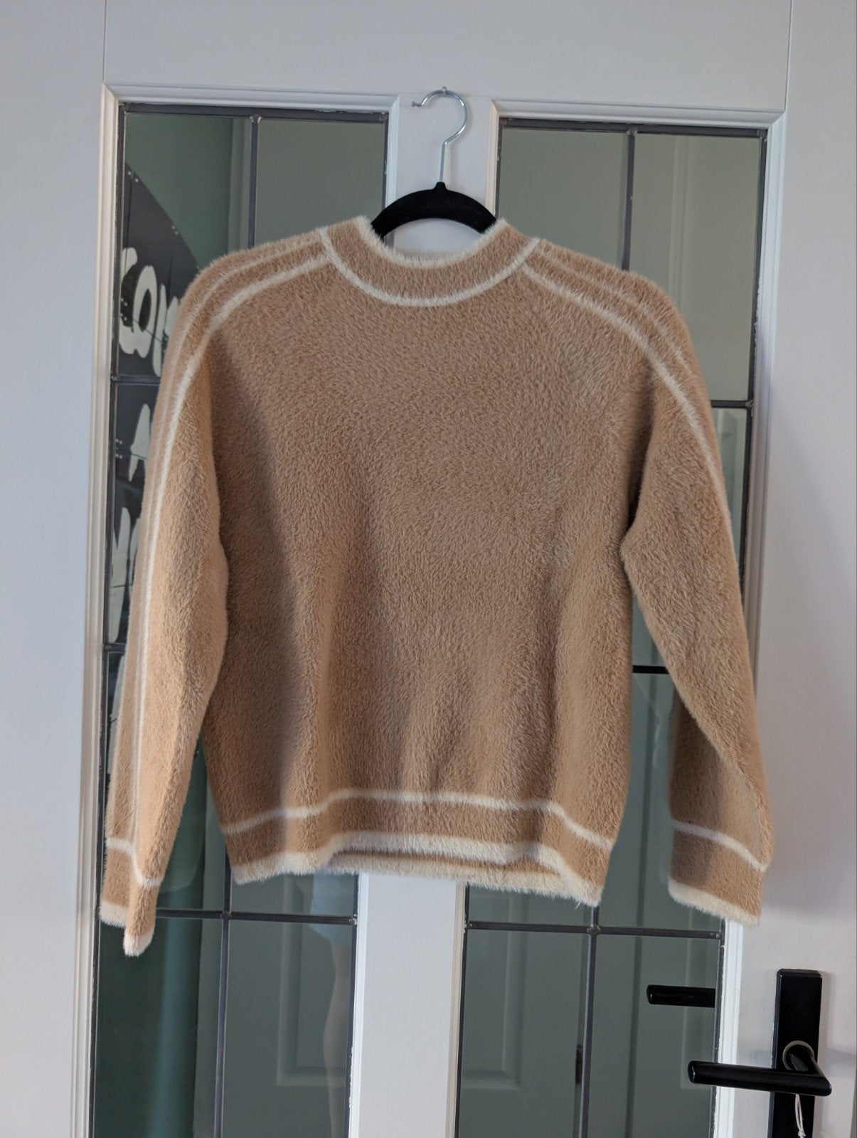 YAYA pluizige trui met strepen - Zo goed als nieuw, Kleding | Dames, Truien en Vesten, Beige, Ophalen of Verzenden, Zo goed als nieuw