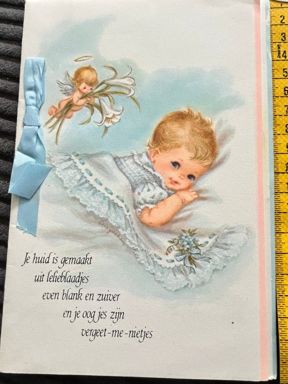 Vintage wenskaart (boekje?) Baby, Diversen, Ophalen of Verzenden, Zo goed als nieuw