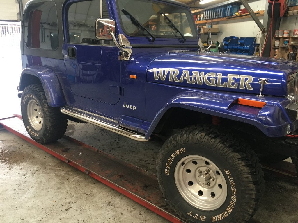 Jeep Wrangler YJ Sidebars RVS plaat, Niet ingevuld, Niet ingevuld, Niet ingevuld