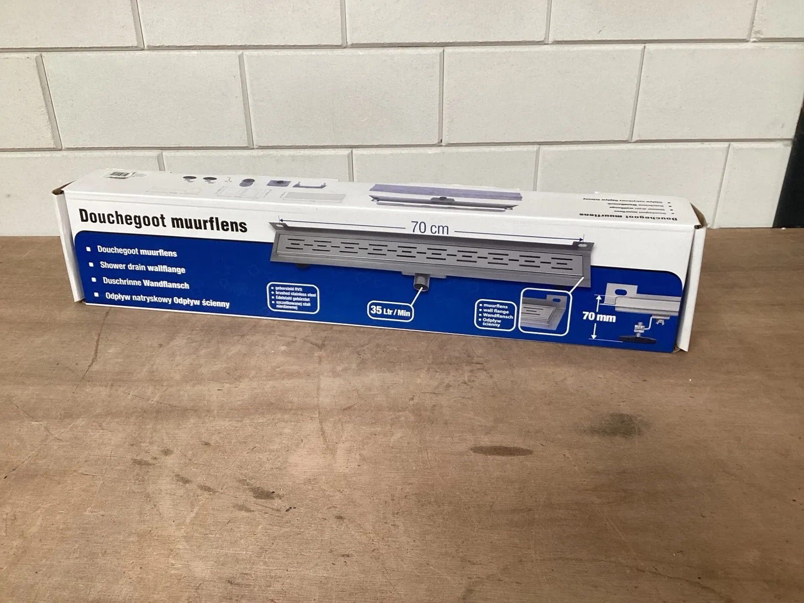Douchegoot muurflens 70 cm - Nieuw in doos, Doe-het-zelf en Verbouw, Ophalen of Verzenden