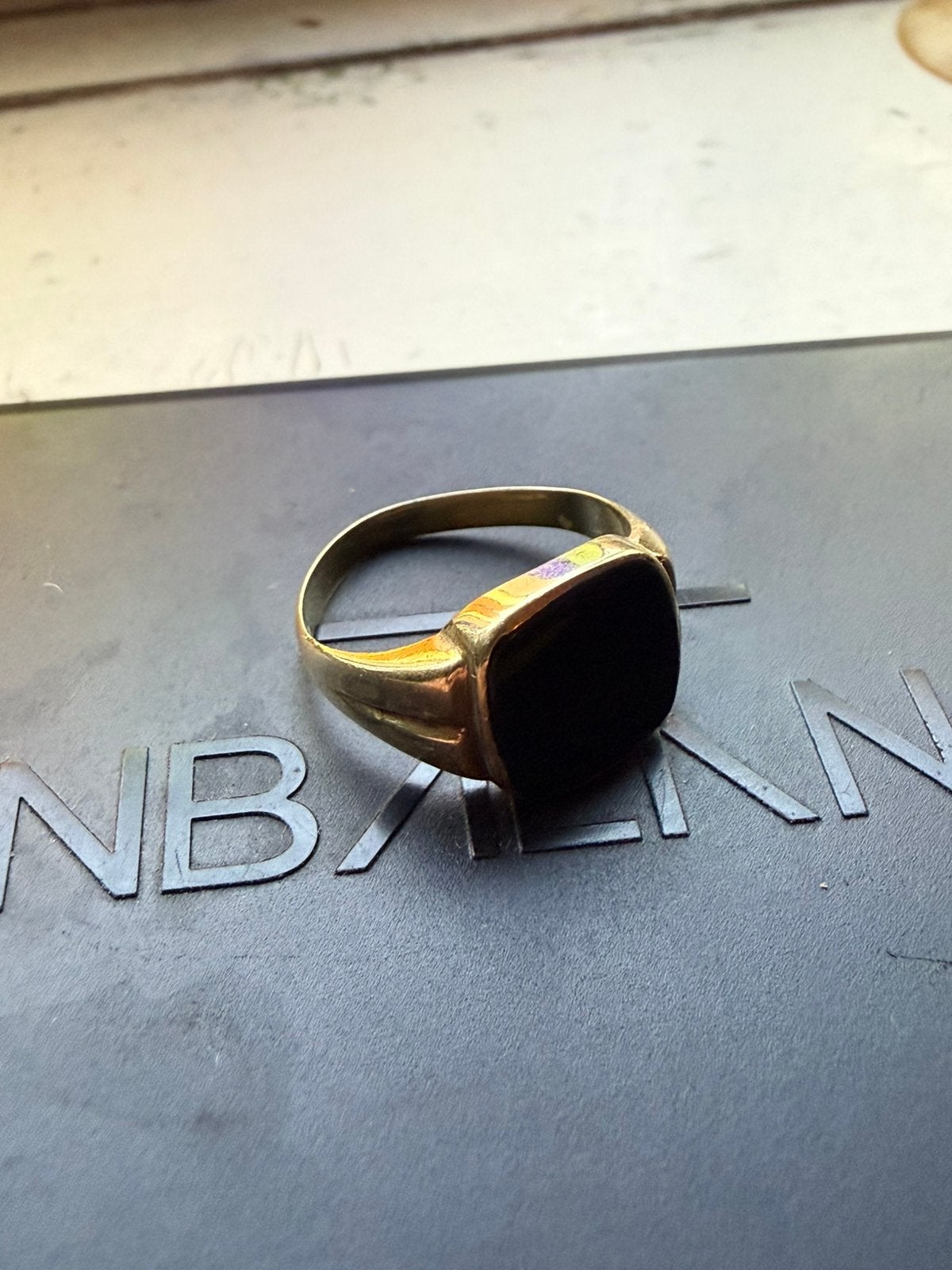 14 karaat Gouden Zegel Ring, Ophalen, 20 of groter, Heer, Goud