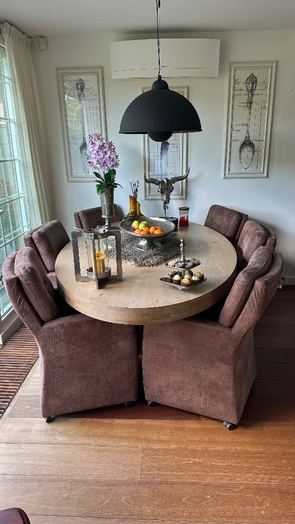 LUXE EETSET TE KOOP!, Ophalen, Gebruikt, Semi modern, 6 tot 8 stoelen