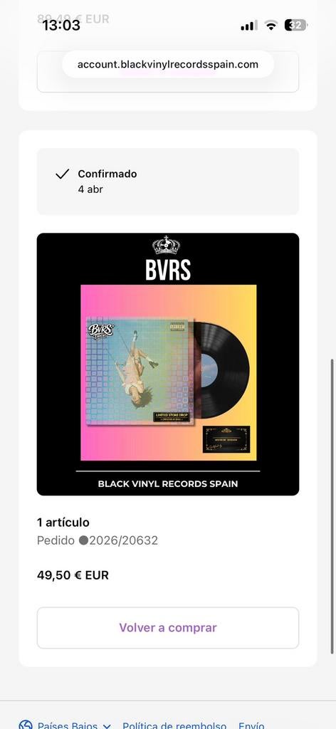 Olivia Rodrigo bvrs vinyl limited >+/-30, Ophalen