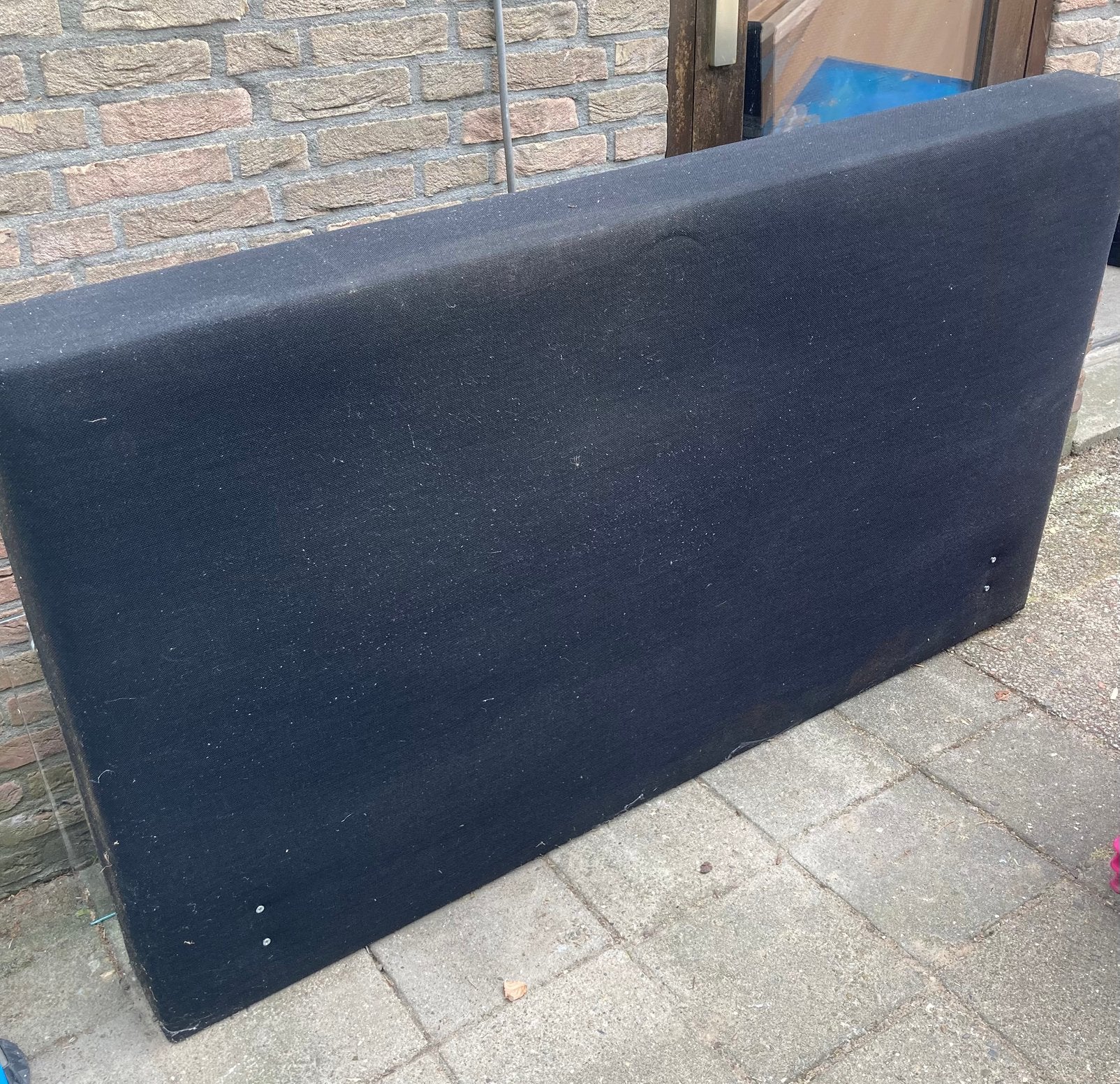 Hoofdbord van een 160 cm bed, Huis en Inrichting, Ophalen, Gebruikt, Zwart, Tweepersoons