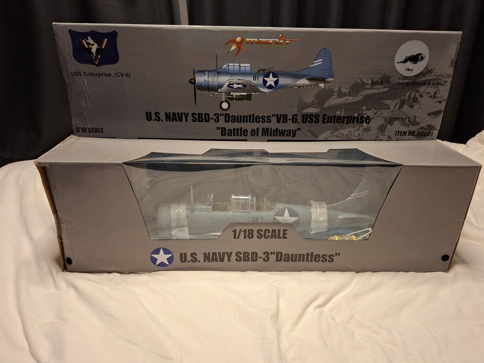 Merit Dauntless "Battle of Midway" 1/18, Nieuw, Groter dan 1:72, Vliegtuig, Ophalen