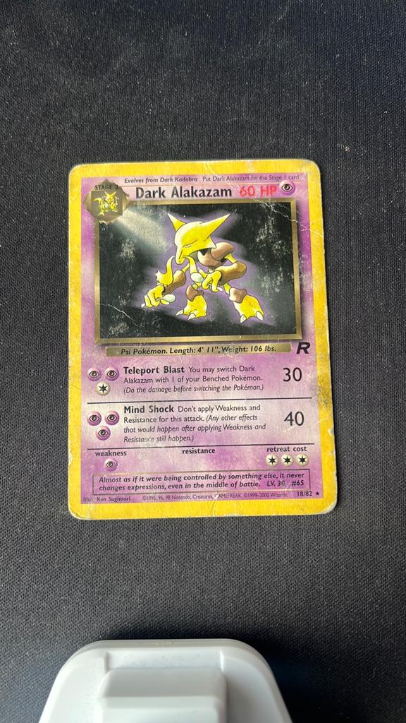Dark alakazam 18/82, Ophalen of Verzenden, Gebruikt, Losse kaart