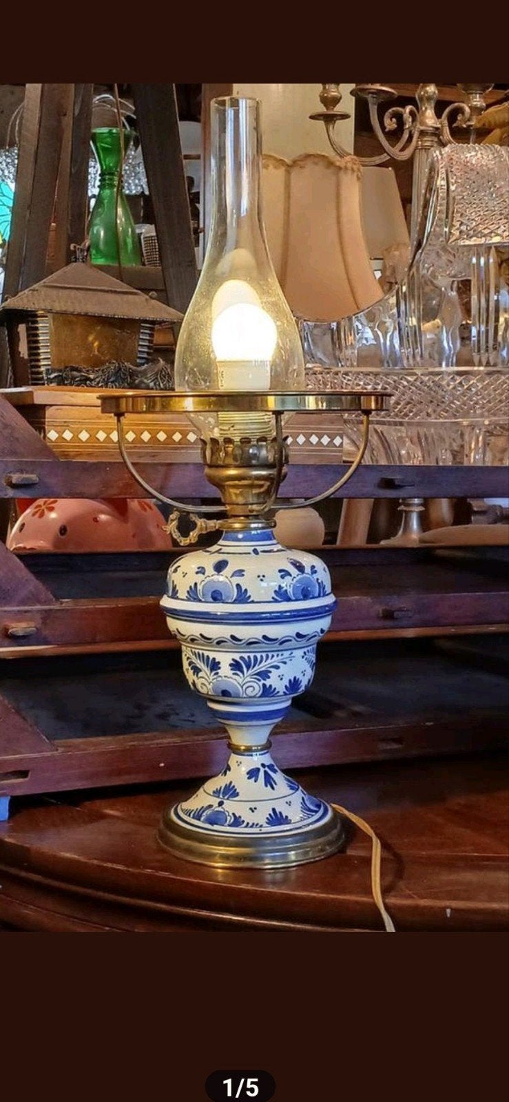 Delfts Blauwe Tafellamp - Klassiek Design, Ophalen of Verzenden