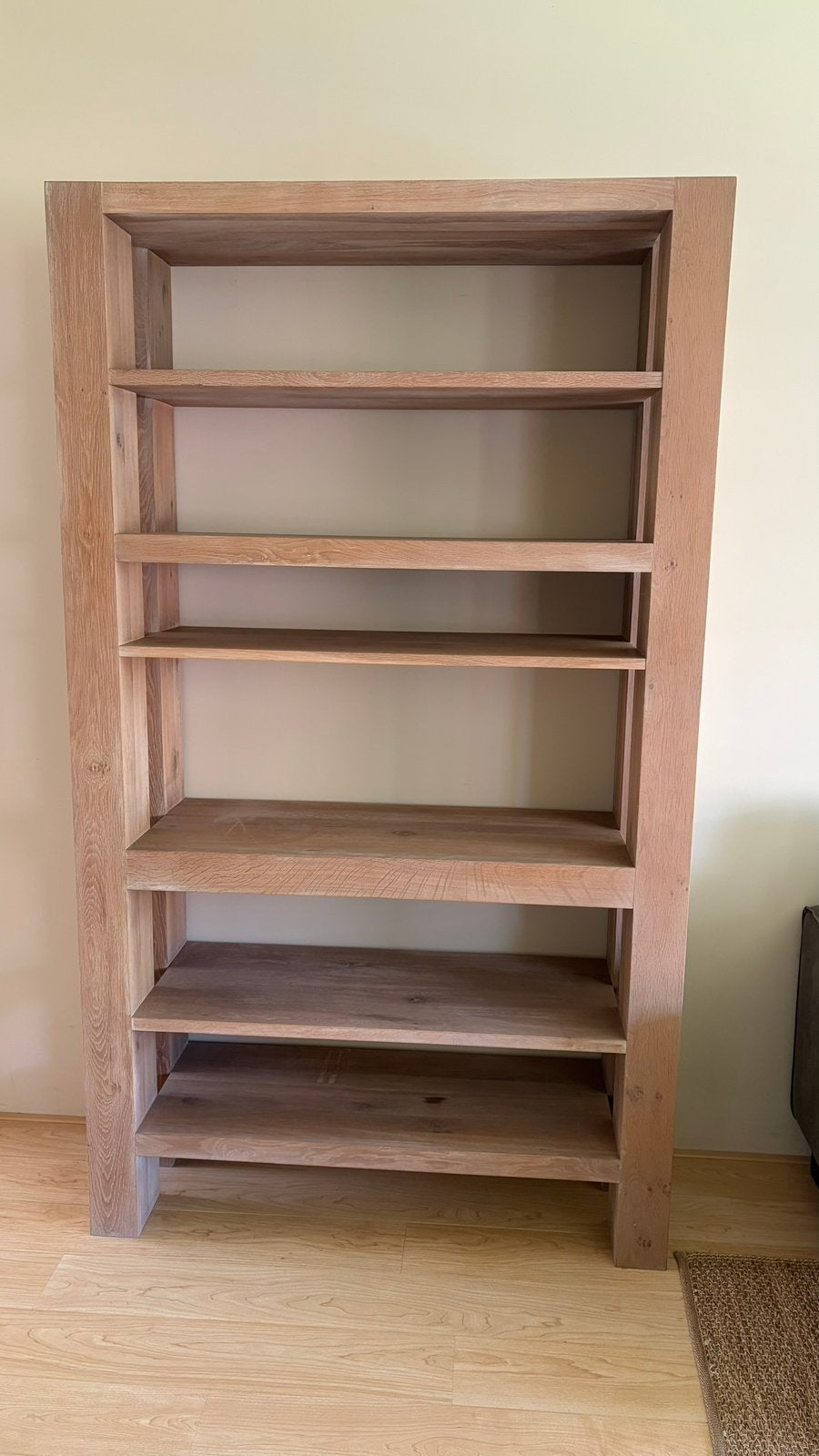 Mooie hoge houten kast 200cm met planken, Ophalen, Met plank(en), 100 tot 150 cm, 200 cm of meer
