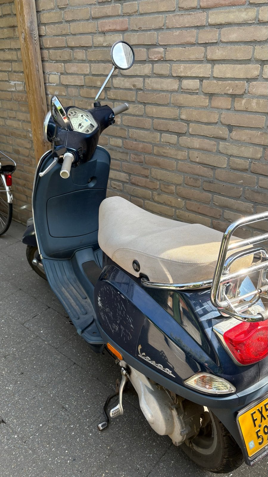 Vespa LX50 - Blauw, Gebruikt, opknapper / defect, Fietsen en Brommers, Ophalen, Tweetakt, Gebruikt, Maximaal 45 km/u