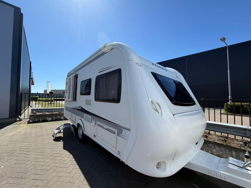Hobby Excellent 455 UF, Caravans en Kamperen, Caravans, Rondzit, Hobby, Bedrijf, 4 tot 5 meter