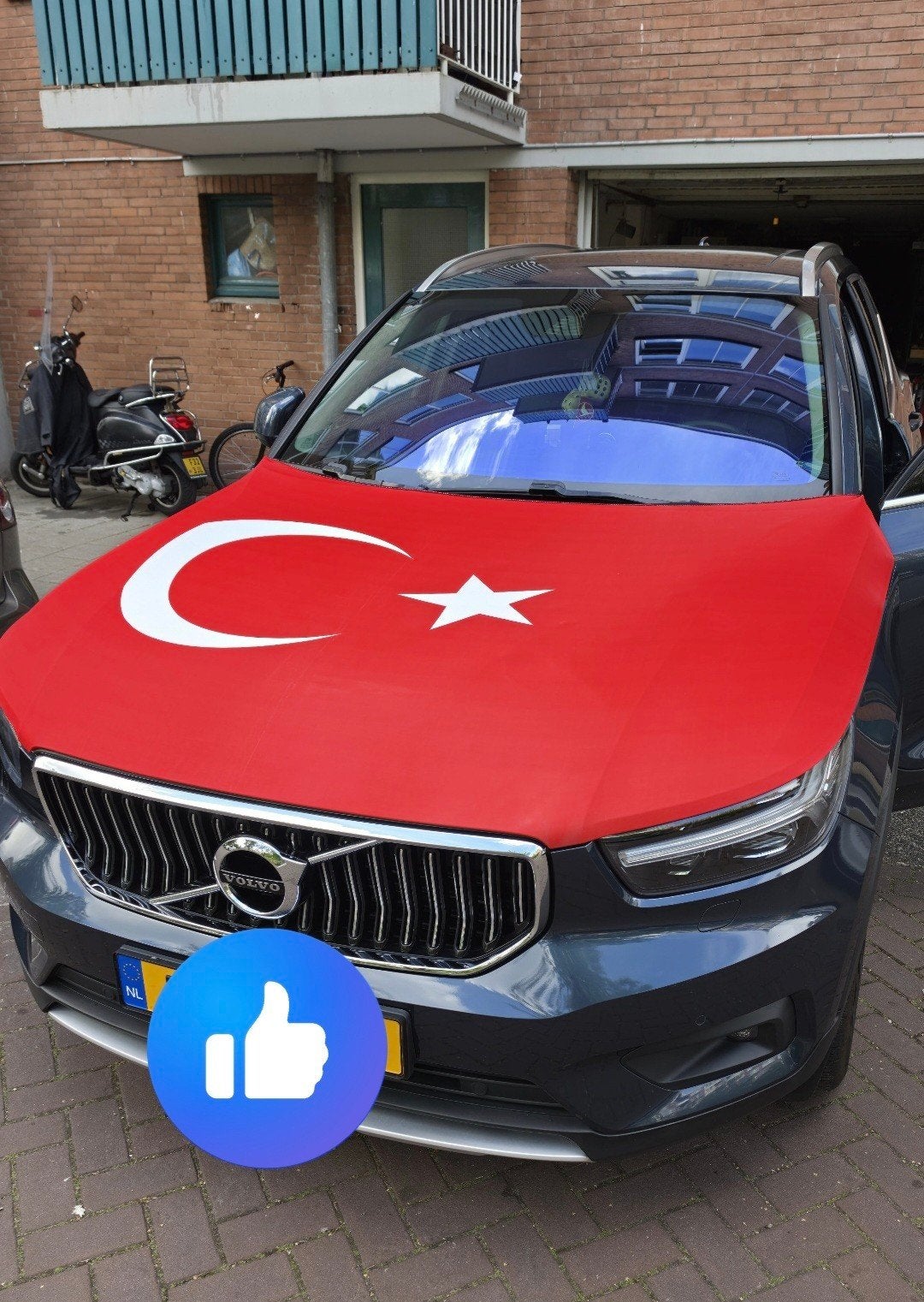 Turkse vlag motorkap auto 110x160 cm, Ophalen of Verzenden, Nieuw