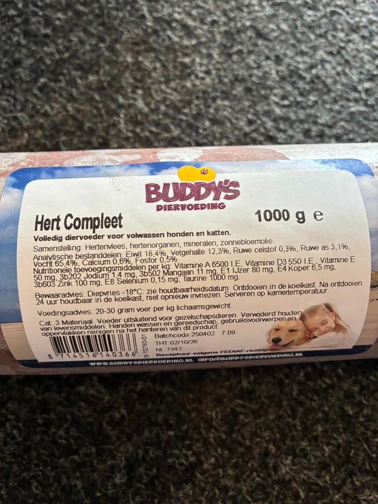 Diepvries vlees hond Buddy s, Ophalen, Hond