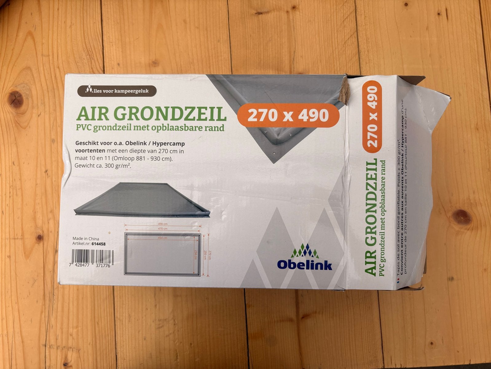 Grondzeil PVC met opblaasbare rand 270x490, Ophalen, Nieuw