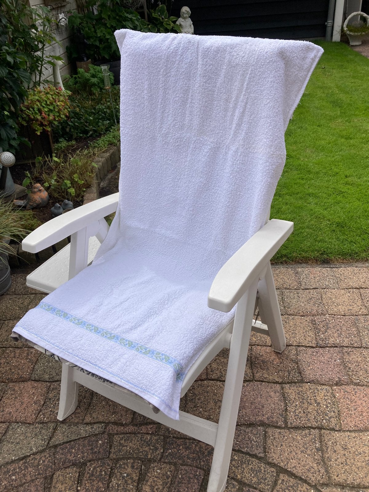 2 Witte-Stoelhoezen, badstof 100%katoen( nieuw), Ophalen of Verzenden