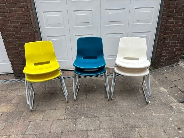 Stoelen 6x, Huis en Inrichting, Stoelen, Ophalen, Kunststof, Overige kleuren, Zo goed als nieuw