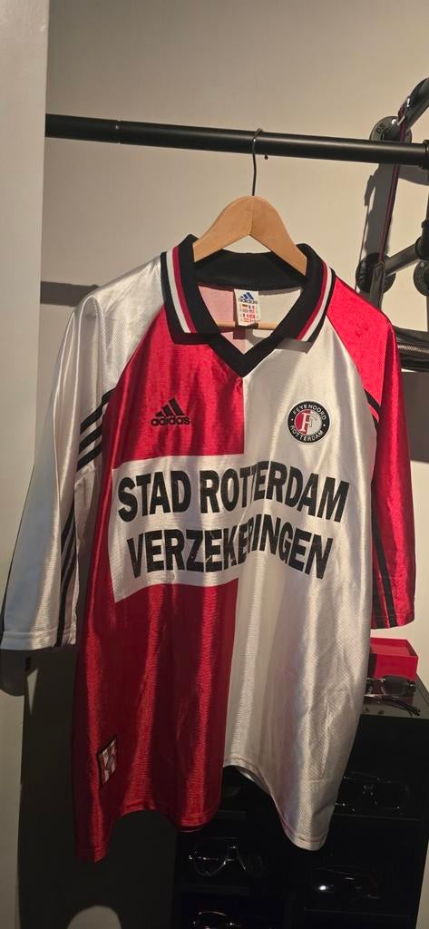 Vintage Feyenoord Thuisshirt Adidas Jaren '90, Groter dan maat XL, Ophalen of Verzenden, Gebruikt, Shirt