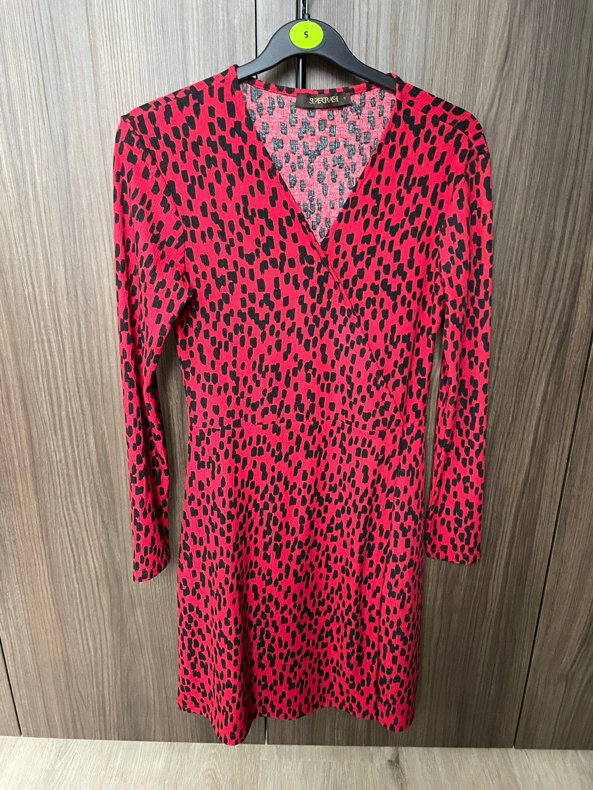 SuperTrash rood jurkje met dierenprint, Ophalen of Verzenden, Zo goed als nieuw, Maat 36 (S), Boven de knie