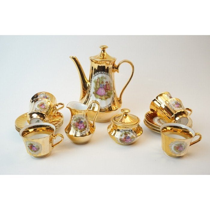 # Bavaria wunsiedel mokka / thee / koffie servies compleet, Antiek en Kunst, Antiek | Servies compleet, Ophalen of Verzenden
