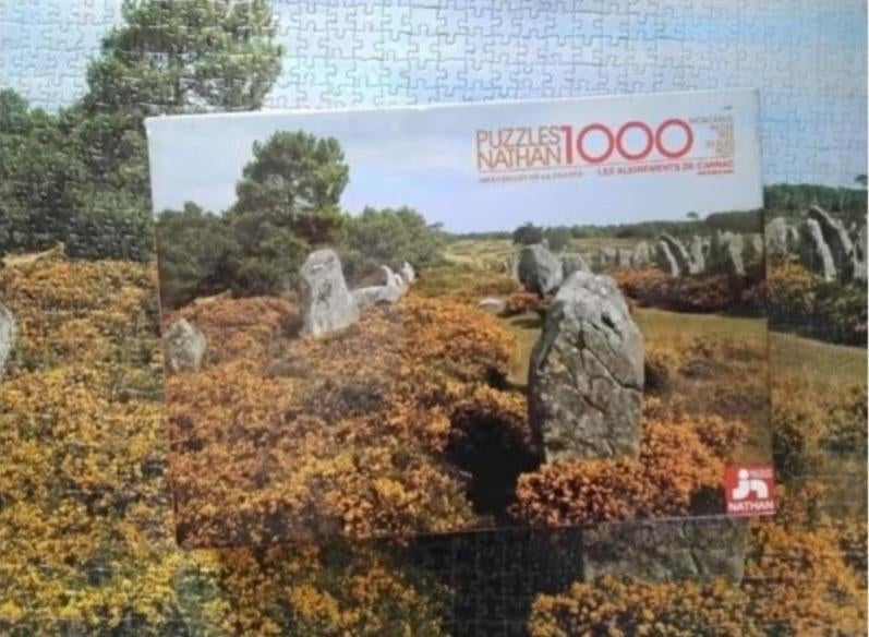 Nathan puzzel 'les alignements de Carnac Morbihan', Ophalen, 500 t/m 1500 stukjes, Zo goed als nieuw, Legpuzzel