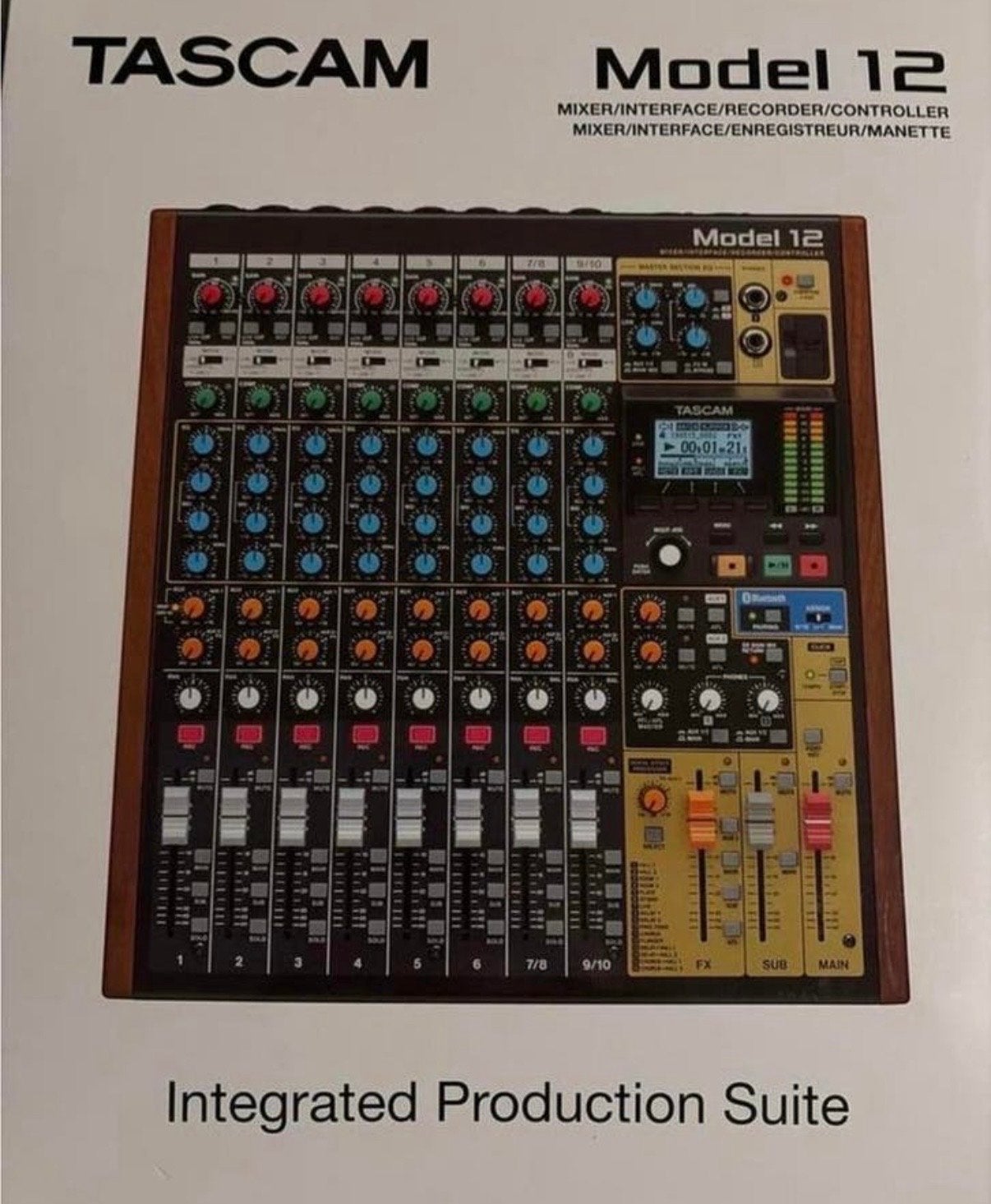 Tascam Model 12 Mixer/Interface/Recorder - Zo goed als nieuw, Ophalen, Zo goed als nieuw, 10 tot 20 kanalen, Microfooningang