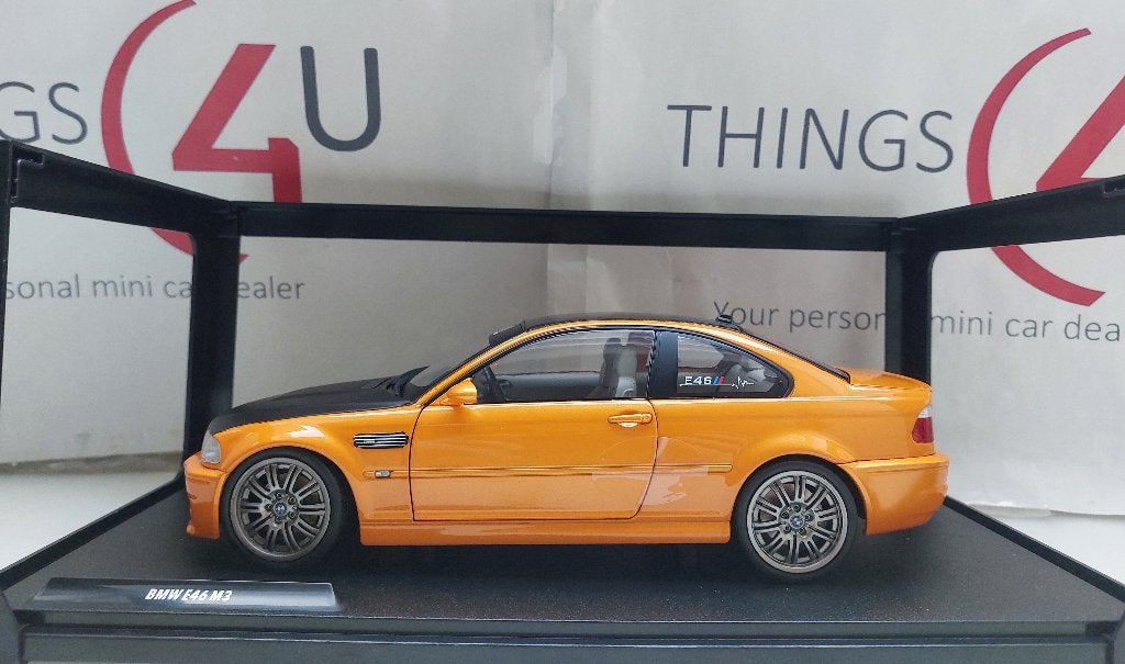 Solido 1:18 BMW M3 E46 2000 oranje metallic/carbon nieuw, Ophalen of Verzenden, Nieuw, Auto, Solido
