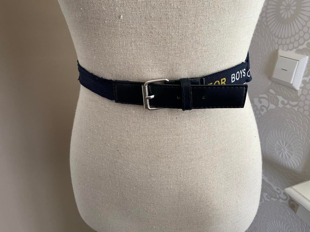 Jongens riem elastisch blauw., Ophalen of Verzenden, Gebruikt
