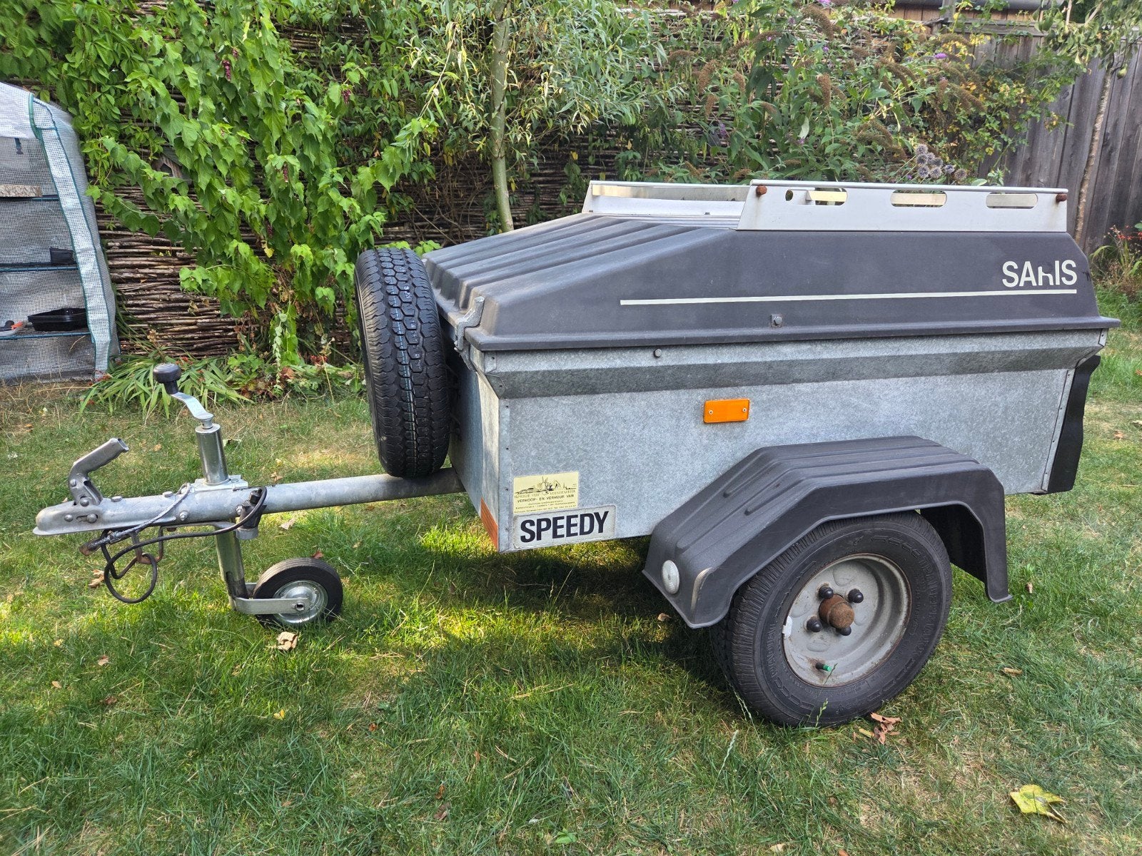 Saris Speedy bagagewagen met deksel en reservewiel, Ophalen, Gebruikt