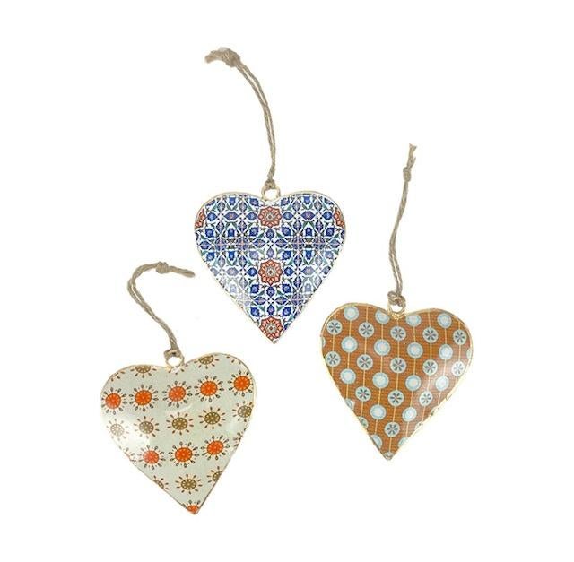 Metalen hartjes Maria Imbarro 8x8 cm leuk cadeau verjaardag, Meerkleurig, -, -, Nieuw