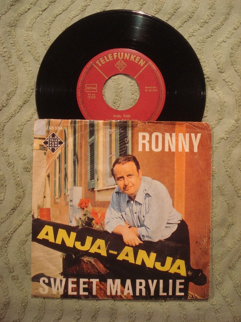 Ronny 7" Vinyl Single: ‘Anja, Anja’ (Duitsland), Ophalen of Verzenden, Gebruikt, 7 inch, Pop