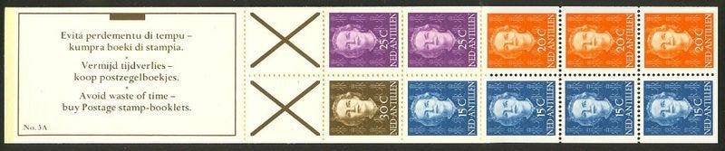 Nederlandse Antillen Postzegelboekje 3A links postfris 1979, Ophalen of Verzenden, Postfris