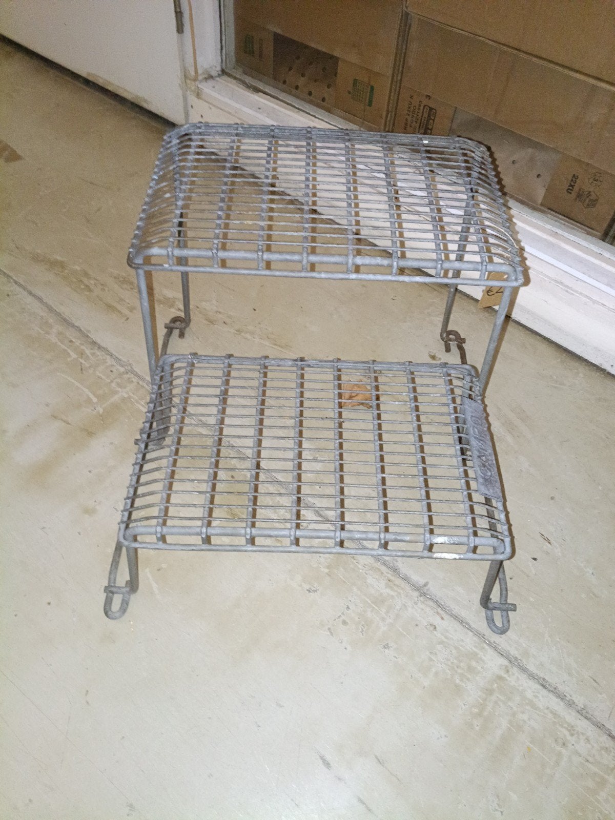 Vintage metalen plantenstandaard / etagere, Ophalen of Verzenden