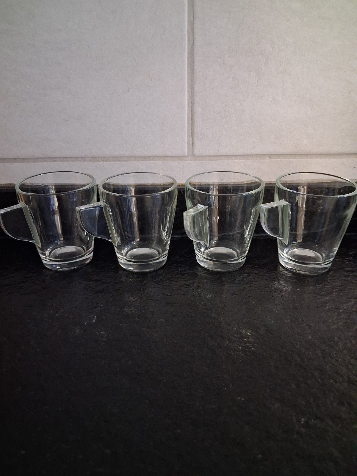 Set van 4 dessert glaasjes, Ophalen of Verzenden, Gebruikt, Glas, Glas of Glazen