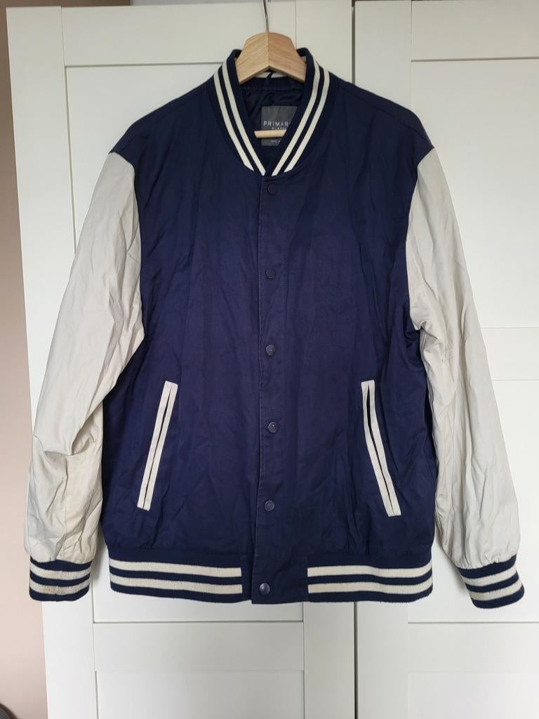 Primark Varsity Jacket - Maat XL, Blauw, Maat 56/58 (XL), Ophalen of Verzenden, Gedragen
