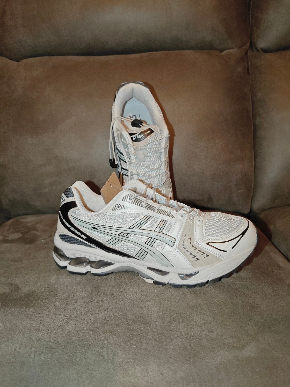 ASICS GEL-KAYANO 14 smoke grey - Maat 42, Verzenden, Wit, Nieuw, Sneakers of Gympen